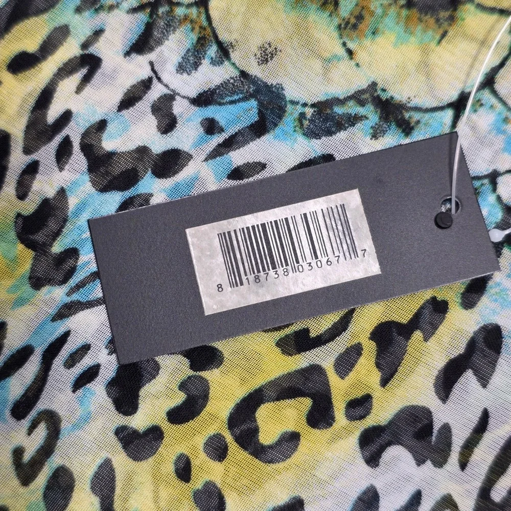 The Magic Scarf Company Scarf Women Yellow Floral Animal Print Sheer Lightweight